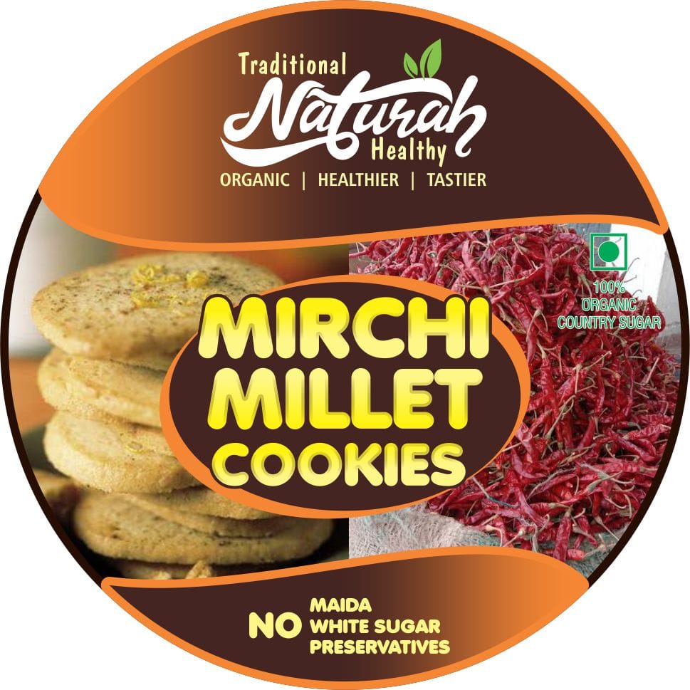 MULTI MILLET JAGGERY CHILLY COOKIES 140G NROOTSFOOD