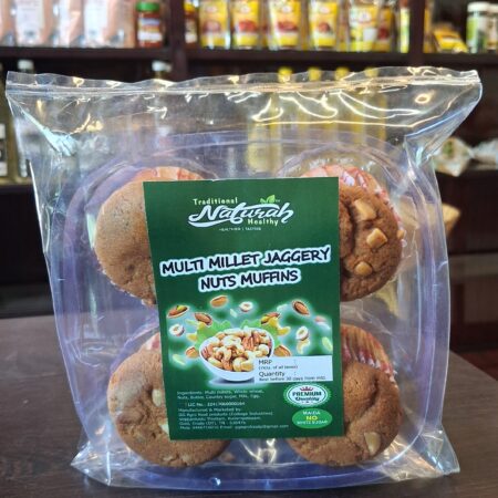 MULTI MILLET JAGGERY NUTS MUFFINS (4 PCS)