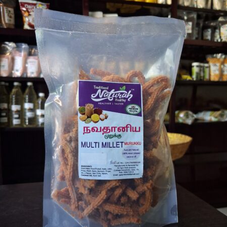 MULTI MILLET MURUKKU 150 GMS (FRIED IN COCONUT OIL)
