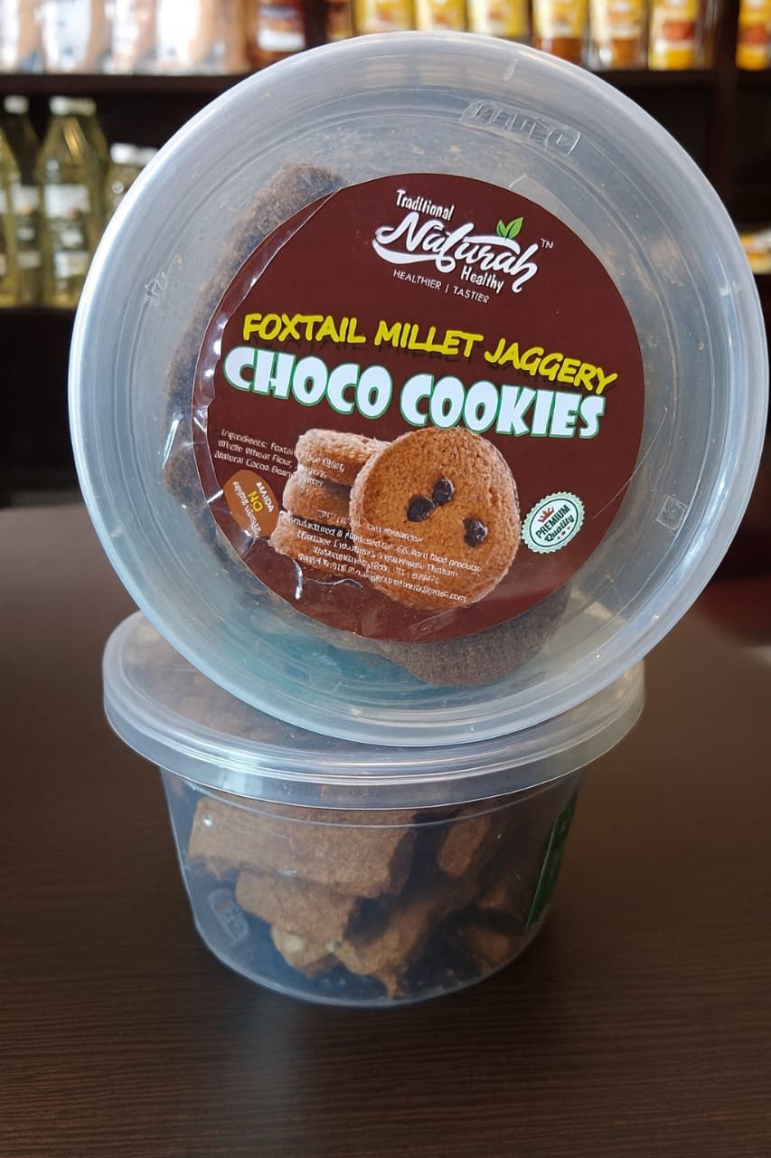 FOXTAIL MILLET JAGGERY CHOCO COOKIES 120GMS