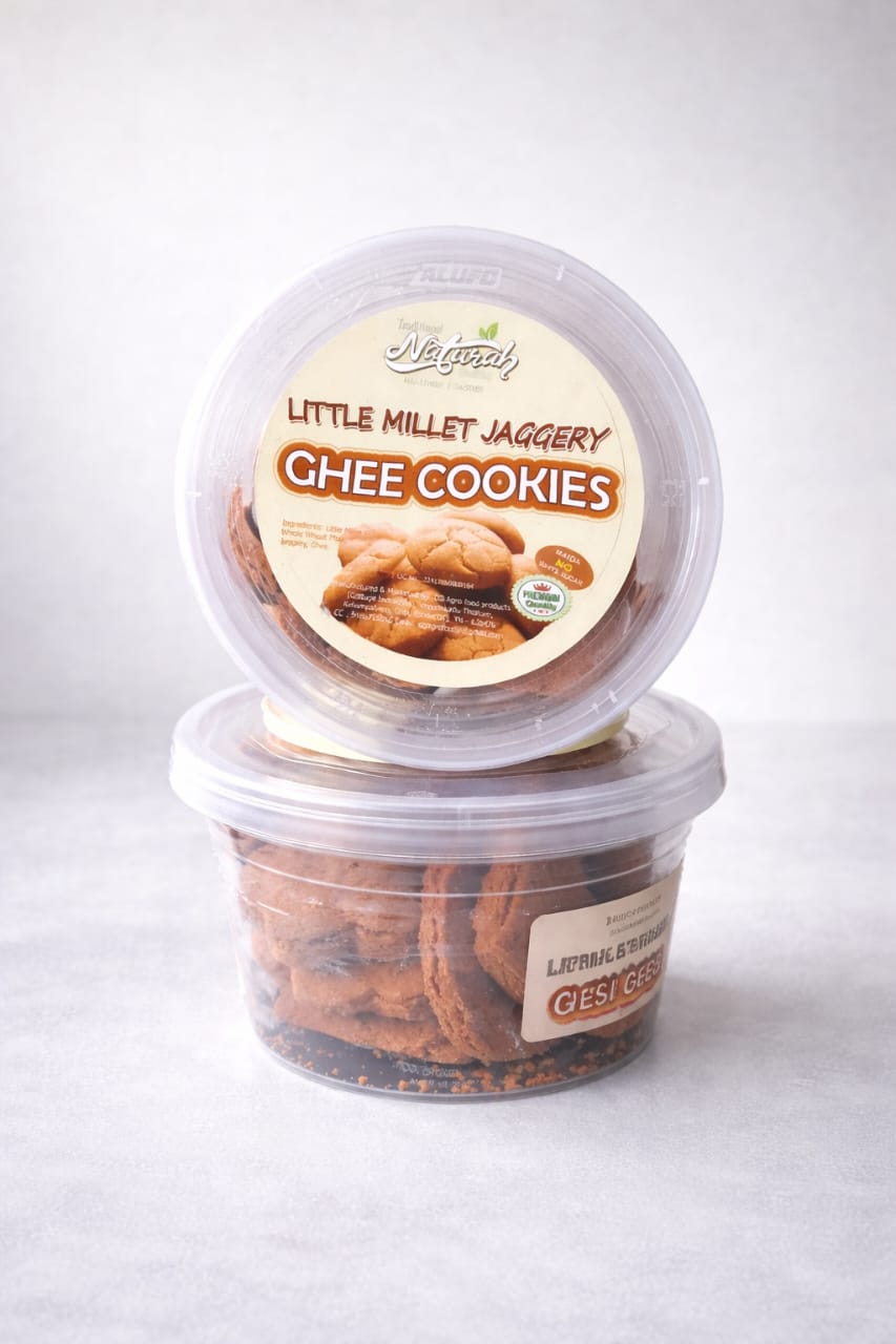LITTLE MILLET JAGGERY GHEE COOKIES 120GMS
