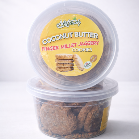 COCONUT BUTTER FINGER MILLET JAGGERY COOKIES 120GMS