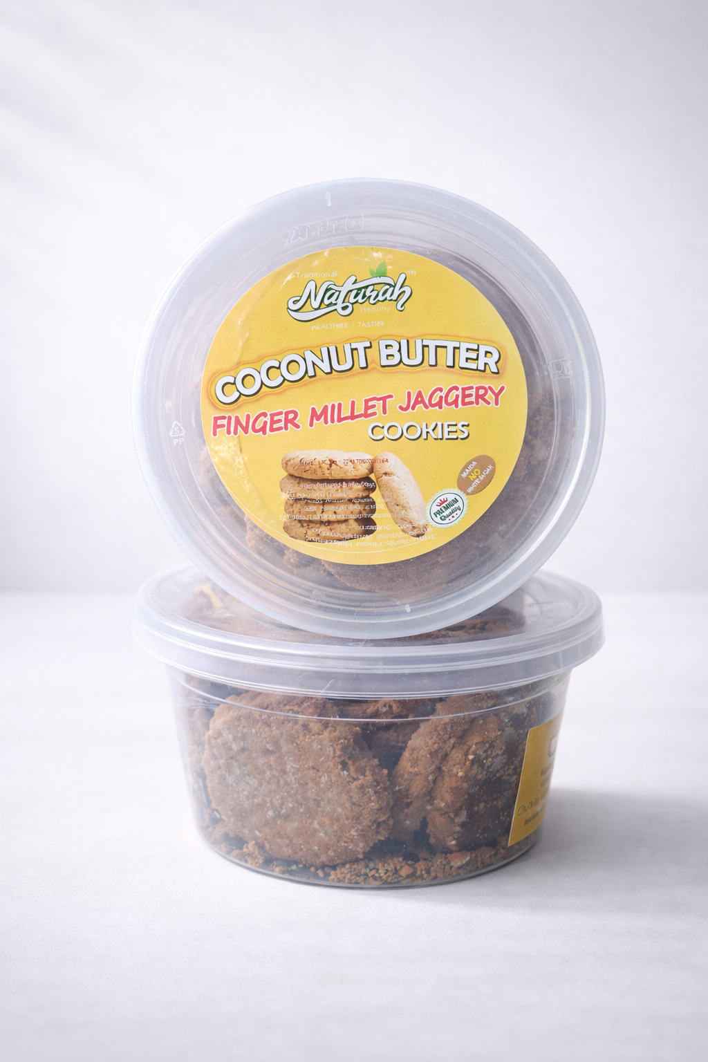 COCONUT BUTTER FINGER MILLET JAGGERY COOKIES 120GMS