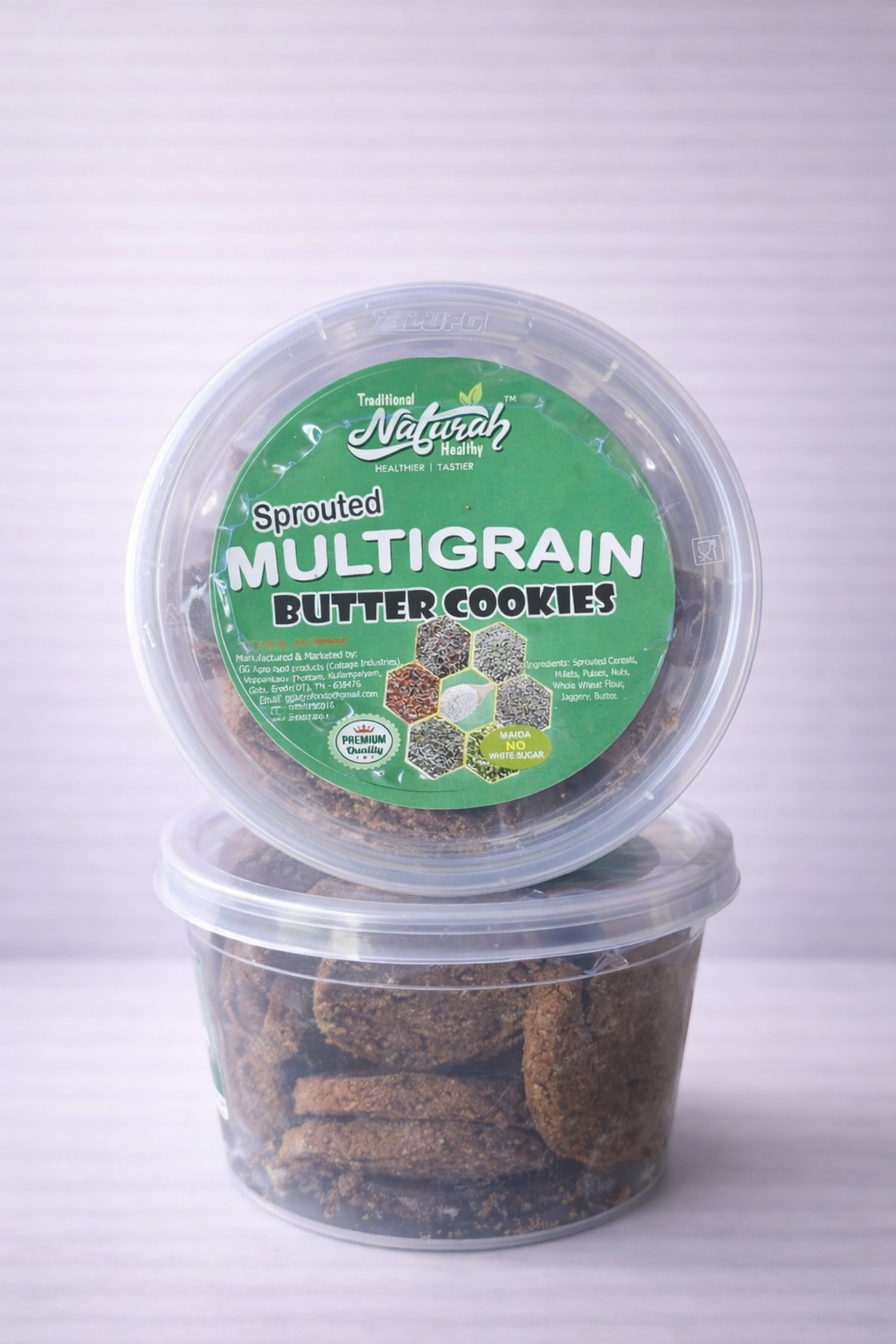 SPROUTED MULTI GRAIN JAGGERY COOKIES 120GMS