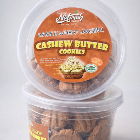 WHOLE WHEAT JAGGERY CASHEW BUTTER COOKIES 120 GMS