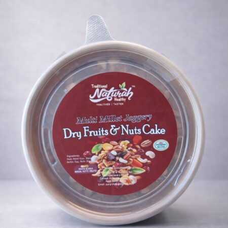 MULTI MILLET JAGGERY DRY FRUITS AND NUTS CAKE 200GMS